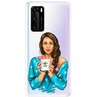 iSaprio Coffee Now - Brunette for Huawei P40 - Phone Cover