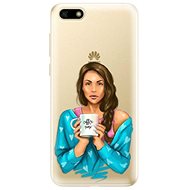 iSaprio Coffee Now - Brunette for Huawei Y5 2018 - Phone Cover
