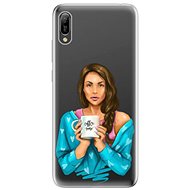iSaprio Coffee Now - Brunette for Huawei Y6 2019 - Phone Cover