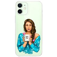 iSaprio Coffee Now - Brunette for iPhone 12 mini - Phone Cover
