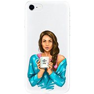 iSaprio Coffee Now - Brunette for iPhone SE 2020 - Phone Cover