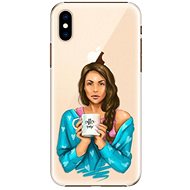 iSaprio Coffe Now - Brunette for iPhone XS - Phone Cover