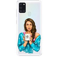 iSaprio Coffe Now - Brunette for Samsung Galaxy A21s - Phone Cover