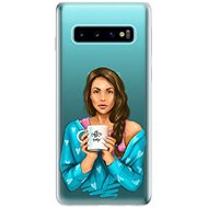 iSaprio Coffe Now - Brunette for Samsung Galaxy S10 - Phone Cover
