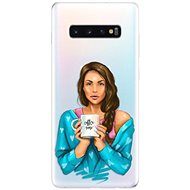 iSaprio Coffe Now - Brunette for Samsung Galaxy S10+ - Phone Cover