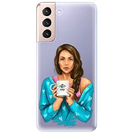 iSaprio Coffe Now - Brunette for Samsung Galaxy S21 - Phone Cover