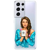 iSaprio Coffe Now - Brunette for Samsung Galaxy S21 Ultra - Phone Cover