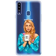 iSaprio Coffee Now - Redhead for Samsung Galaxy A20s - Phone Cover