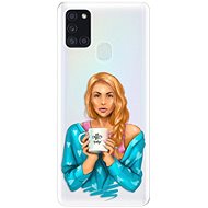iSaprio Coffee Now - Redhead for Samsung Galaxy A21s - Phone Cover