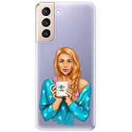iSaprio Coffee Now - Redhead for Samsung Galaxy S21 - Phone Cover