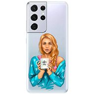 iSaprio Coffee Now - Redhead for Samsung Galaxy S21 Ultra - Phone Cover