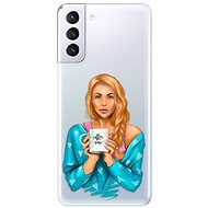 iSaprio Coffee Now - Redhead for Samsung Galaxy S21+ - Phone Cover