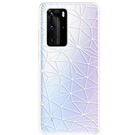 iSaprio Abstract Triangles 03 - White for Huawei P40 Pro - Phone Cover