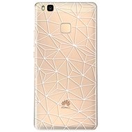 iSaprio Abstract Triangles 03 - White for Huawei P9 Lite - Phone Cover