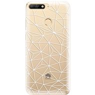 iSaprio Abstract Triangles 03 - White for Huawei Y6 Prime 2018 - Phone Cover