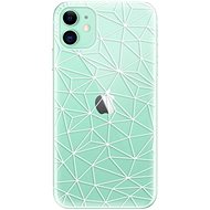iSaprio Abstract Triangles 03 - White for iPhone 11 - Phone Cover