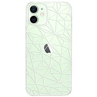 iSaprio Abstract Triangles 03 - White for iPhone 12 - Phone Cover