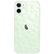 iSaprio Abstract Triangles 03 - White for iPhone 12 mini - Phone Cover