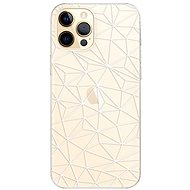 iSaprio Abstract Triangles 03 - White for iPhone 12 Pro - Phone Cover