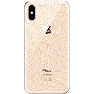 iSaprio Abstract Triangles 03 - White for iPhone XS - Phone Cover