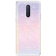 iSaprio Abstract Triangles 03 - White for OnePlus 8 - Phone Cover