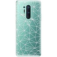 iSaprio Abstract Triangles 03 - White for OnePlus 8 Pro - Phone Cover