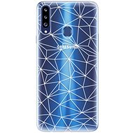 iSaprio Abstract Triangles 03 - White for Samsung Galaxy A20s - Phone Cover