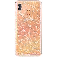 iSaprio Abstract Triangles 03 - White for Samsung Galaxy A40 - Phone Cover