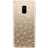 iSaprio Abstract Triangles 03 - White for Samsung Galaxy A8 2018 - Phone Cover