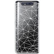 iSaprio Abstract Triangles 03 - White for Samsung Galaxy A80 - Phone Cover