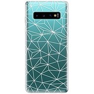 iSaprio Abstract Triangles 03 - White for Samsung Galaxy S10 - Phone Cover