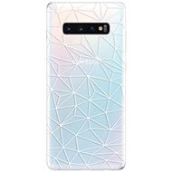 iSaprio Abstract Triangles 03 - White for Samsung Galaxy S10+ - Phone Cover