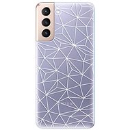 iSaprio Abstract Triangles 03 - White for Samsung Galaxy S21 - Phone Cover