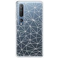 iSaprio Abstract Triangles 03 - White for Xiaomi Mi 10 / Mi 10 Pro - Phone Cover