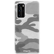 iSaprio Grey Camouflage 02 for Huawei P40 - Phone Cover
