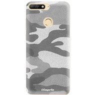 iSaprio Grey Camouflage 02 for Huawei Y6 Prime 2018 - Phone Cover