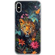 iSaprio Flower Jaguar - iPhone X - Phone Cover