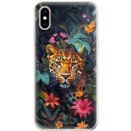iSaprio Flower Jaguar - iPhone XS - Phone Cover