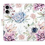 iSaprio Flip pouzdro Succulents Pattern pro iPhone 16 - Phone Case