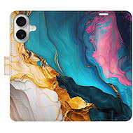 iSaprio Flip pouzdro Colourful Marble pro iPhone 16 - Phone Case