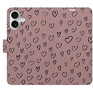 iSaprio Flip case Heart Dark 02 for iPhone 16 - Phone Case
