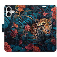 iSaprio Flip pouzdro Flower Jaguar 02 pro iPhone 16 Plus - Phone Case