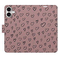 iSaprio Flip pouzdro Heart Dark 02 pro iPhone 16 Plus - Phone Case