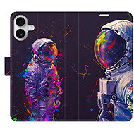 iSaprio Flip pouzdro Neon Astronaut 02 pro iPhone 16 Plus - Phone Case