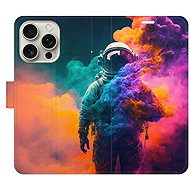 iSaprio Flip pouzdro Astronaut in Colours 02 pro iPhone 16 Pro - Phone Case
