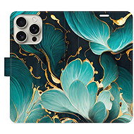 iSaprio Flip pouzdro Blue Flowers 02 pro iPhone 16 Pro - Phone Case