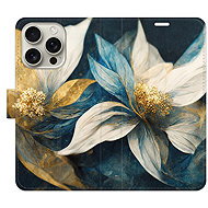 iSaprio Flip pouzdro Gold Flowers pro iPhone 16 Pro - Phone Case
