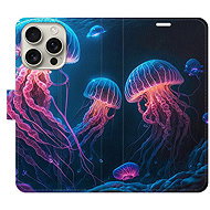 iSaprio Flip case Jellyfish for iPhone 16 Pro - Phone Case