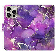 iSaprio Flip pouzdro Purple Marble pro iPhone 16 Pro - Phone Case