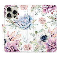 iSaprio Flip pouzdro Succulents Pattern pro iPhone 16 Pro - Phone Case